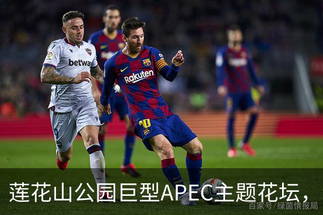莲花山公园巨型APEC主题花坛，绿雕长达21米